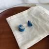 Pendientes de esmalte color caramelo en forma de C para mujer, otoño e invierno, ligeros, lujosos, con diseño de nicho, pequeños, frescos, sencillos y combinables con todo, de plata.