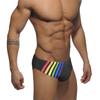 JESSBORN calzoncillos de natación arcoíris para hombre sexy playa playa jóvenes calzoncillos de natación moda europea y americana briefs transfronterizos