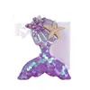 Presilha de Cabelo Cauda de Sereia com Lantejoulas Multicor Estrela do Mar Concha Acessórios de Cabelo de Princesa Acessórios de Cabelo para Crianças Venda por Atacado em Estoque