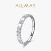 Anillo geométrico de plata esterlina S925 para mujer, diseño de nicho con diamantes engastados, anillo de dedo índice cerrado con diseño de joker simple