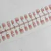 30 peças de T015 renda creme curtas degradê laço fofo floral francês estilo desejo puro unhas de estudante menina