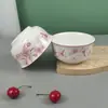 Cerámica Festiva de Alto Valor Estético Vajilla de Mesa Color Bajo Esmalte Bol de Arroz para el Hogar Bol de Sopa Bol para Fideos Celebridad de Internet Estudiante Creativo Bol para Comer