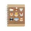 Cuaderno de Espiral de Mascota de Dibujos Animados Lindo, Cuaderno A7 Pequeño de Bolsillo con Solapa Portátil de Aspecto Elegante, Bloc de Notas Creativo para Mensajes de Estudiante