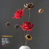 Buquê de Flores Secas decoração de flor real Flor de Lótus lótus desidratado ao ar livre dossel de lótus raiz de lótus natural Arranjo de flores Zen decoração de sala de estar chinesa