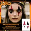 Tatuajes Temporales Cruzados de Halloween Transfronterizos Estilo Oscuro Manchados de Sangre Impermeables Accesorios de Maquillaje de Fiesta de Terror Atmósfera Realista