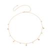 Joyería transfronteriza de Europa y Estados Unidos, colgante de playa para chica sexy y atractiva, cadena para el cuerpo, cadena simple con borlas de estrella de cinco puntas y diamantes de imitación para mujer