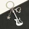Ponto transfronteiriço por atacado instrumento musical criativo pingente saco de presente pingente metal pintura guitarra chaveiro