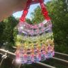 Linha de pesca de cristal não elástica artesanal Acessórios DIY Linha transparente Frisada Pulseira Colar Bolsa com decoração de pingente