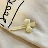 Pinza para el pelo con lazo de color caramelo para niñas, Pasador de flequillo sin costuras, Accesorio para el pelo de aleación texturizada