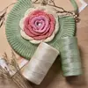 Hilo de seda de hielo, algodón mercerizado y cinta plana de lino para cojines tejidos a mano DIY, zapatos, sombreros de protección solar primavera/verano y tejido de bolsas