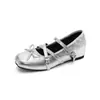 Weiwei Girl 619-3 Zapatos Planos tipo Bailarina con Tacón Oculto para Mujer 2026 Nuevo Estilo Francés Zapatos Mary Jane con Moño Suela Plana