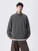 Sudadera con cremallera y cuello alto estilo americano para otoño 2026 para hombres y mujeres, chaqueta deportiva casual básica de color liso de moda