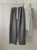 Calça Casual de Pernas Largas com Cordão Solto, Pernas Tortas, Feminina 2026 Outono, Estilo Coreano, Solta, Emagrecimento, Versátil, Pernas Retas, Calça de Moletom, Tendência