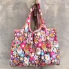 Bolsa de compras ecológica grande Nezha plegable portátil para comestibles fuerte y duradera moda de dibujos animados gran capacidad