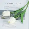 Tulipa Artificial de PU Única para Decoração de Casa, Materiais para Arranjo de Flores, Fotografia de Casamento e Cenografia
