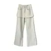 Pantalones Anchos de Nicho Estilo Coreano Taochuan Pantalones Casuales para Mujer Primavera Nuevos Jeans de Cintura Alta U88029