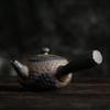 Pote de Cerâmica Grossa com Alça Lateral Estilo Japonês Artesanal Vintage Bule de Chá Cerâmica Conjunto de Chá Kung Fu Bule Único Bule de Chá
