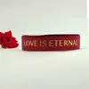 Cinta de regalo para ramo de flores de pastel con letras inglesas doradas de 2.5 cm cinta de embalaje hilo de cinta lote