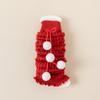 Meias Vermelhas de Cano Médio para Meninas Amazon Transfronteiriças Meias Quentes Grossas de Natal para Crianças Meias Largas Atacado
