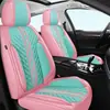 Cojín para Asiento de Coche de Piel Napa Hecho a Medida para Todas las Estaciones, Funda de Asiento de Piel de Cobertura Total para Asiento Individual/Doble, Cojín para Asiento de Coche Completo de Cinco Plazas