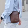 Bolso Cruzado Simple Retro de Comercio Exterior para Hombre Bolso de Hombro para Viajes de Negocios de Cuero PU Versátil Casual Portátil para Teléfono Móvil Venta al por Mayor