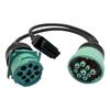 Cable en Y Macho a Hembra Cummins J1939 de 9 Pines a Adaptador de Cable OBD J1708 Dharma de 9 Pines para Camión a J1962