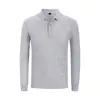Camisa polo camiseta de manga larga ropa de trabajo para hombre ropa transpirable para grupo de mujeres color liso cuello de solapa utilitaria logo estampado bordado