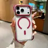 Funda magnética de dos colores de cristal de hielo para Apple 18Promax, para iPhone 17 con airbag, funda protectora transparente 16
