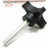 Fábrica 32mm-m6 cruz baquelita plástico mango plástico mango tornillo de ajuste mano