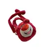 Bolso Bandolera de Tacón de Aguja de Regalo Dibujo Animado Lindo Oso de Peluche Estilo Coreano Niña Felpa Portátil Bolso de Hombro