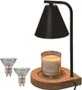 Lâmpada Derretedora de Cera Amazon, Lâmpada Derretedora de Velas, Luminária de Mesa de Cabeceira para Quarto, Lâmpada de Aromaterapia Sem Chama em Madeira Maciça Temporizável e Regulável