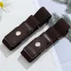 Nuevo Cinturón Perezoso Lateral de Dos Estilos Moda Coreana Cinturón Elástico Versátil Entrenamiento Militar Perezoso Cinturón Invisible