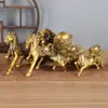 Adornos de Caballo de Latón, Lingotes Tirados por Caballos, Artesanías de Riqueza Tiradas por Caballos, Decoración del Hogar, Adornos de Caballo del Zodiaco, Lingotes Tirados por Bueyes