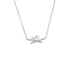 Collar de Barra de Equilibrio en Forma de Cruz, Collar de Perlas de Plata Esterlina para Mujer, Incrustado de Diamantes, Diseño de Nicho de Alta Gama, Cadena para Clavícula Versátil y de Moda