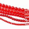 Miçangas de vidro cristal vermelho diy Pulseira de fio de cristal pulseira de miçangas feita à mão miçangas soltas material para pendurar joias miçangas redondas