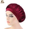 Gorro de dormir de terciopelo elástico de ala ancha, redondo, de franela, para quimioterapia, turbante.