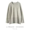 Suéter holgado de punto de cachemir de moda, versátil, color liso, cuello redondo, estilo perezoso, talla grande para mujer, nuevo estilo Otoño e Invierno 2026