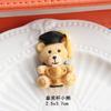 Urso Campeão da Temporada de Provas Urso Doutorzinho Acessórios Cartoon de Resina Presente DIY Capa de Celular Adesivo de Geladeira Acessórios