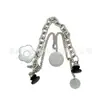 Zuecos de estilo lujoso transfronterizos, con pedrería brillante, adornos de flor de perla y cadena en forma de corazón, accesorios de hebilla de metal desmontables para zapatos