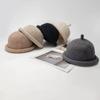 Sombrero de Punto Lindo Estilo Chanel Estilo Coreano Otoño e Invierno Sombrero de Lana para Mujer Cálido Estilo Bosque Combinable Sombrero Tipo Cubo Sombrero Piel de Melón