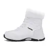 Botas de Neve Transfronteiriças para Homens, Botas Quentes de Inverno, Sapatos de Algodão com Forro de Lã para Homens e Mulheres, Botas Quentes para Homens, Sapatos de Cano Médio com Cadarço, Atacado em Estoque