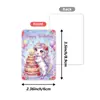 36 Compra Directa Transfronteriza Rosa Lindo Unicornio Feliz Cumpleaños Saludo Dibujos Animados Tarjetas de Regalo para Fiesta de Cumpleaños