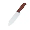 Faca de Cozinha Doméstica em Estoque com Cabo de Madeira Maciça, Faca para Frutas, Faca de Fatiar de Aço Inoxidável, Faca para Cortar Carne, Faca para Cortar Frutas, Faca do Chef