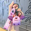 Llavero luminoso de Halloween con forma de alborotador, bonito accesorio para bolso, hebilla colgante con borde cruzado, llavero de linterna de calabaza, regalo