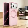 Adecuado para iPhone 18 Pro, funda de teléfono con soporte giratorio de lunares, succión magnética, acabado mate para Apple 17, cubierta protectora premium para 16P