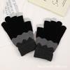 2025 Nuevos Guantes Bordados para Mujer Lindo Oso Sonriente de Dibujos Animados Otoño e Invierno Cálidos y a Prueba de Frío Agujas para Hombres y Mujeres