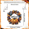 Guirlanda de Abóbora de Halloween Decoração de Madeira Plana 2D para Pendurar Festa do Festival Fantasma Decorações para Pendurar em Janelas e Portas Venda Quente Transfronteiriça