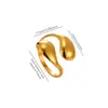 Moda europea y americana estilo ins anillo simple de acero de titanio chapado en oro de 18 quilates anillo irregular geométrico de acero inoxidable sensación de línea