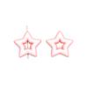 Accesorios frontales de acrílico para colgar aceite estrella de cinco puntas grande material hecho a mano DIY color macarrón accesorios colgantes caricatura