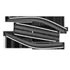 Deflectores de Lluvia para Coche Adecuados para Xiaolong Max Deflectores de Lluvia para Ventana, Cejas de Lluvia, Accesorios de Modificación de Acero Inoxidable para Haval H6L